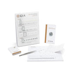 Counting tool, sorting pads, pocket cards, and brochure included in Diamond kit, displayed with tweezers