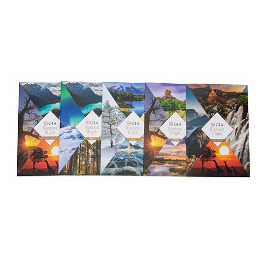 5 copies of the GIA Diamond Origin report, including South Africa, Russia, Canada, and Botswana