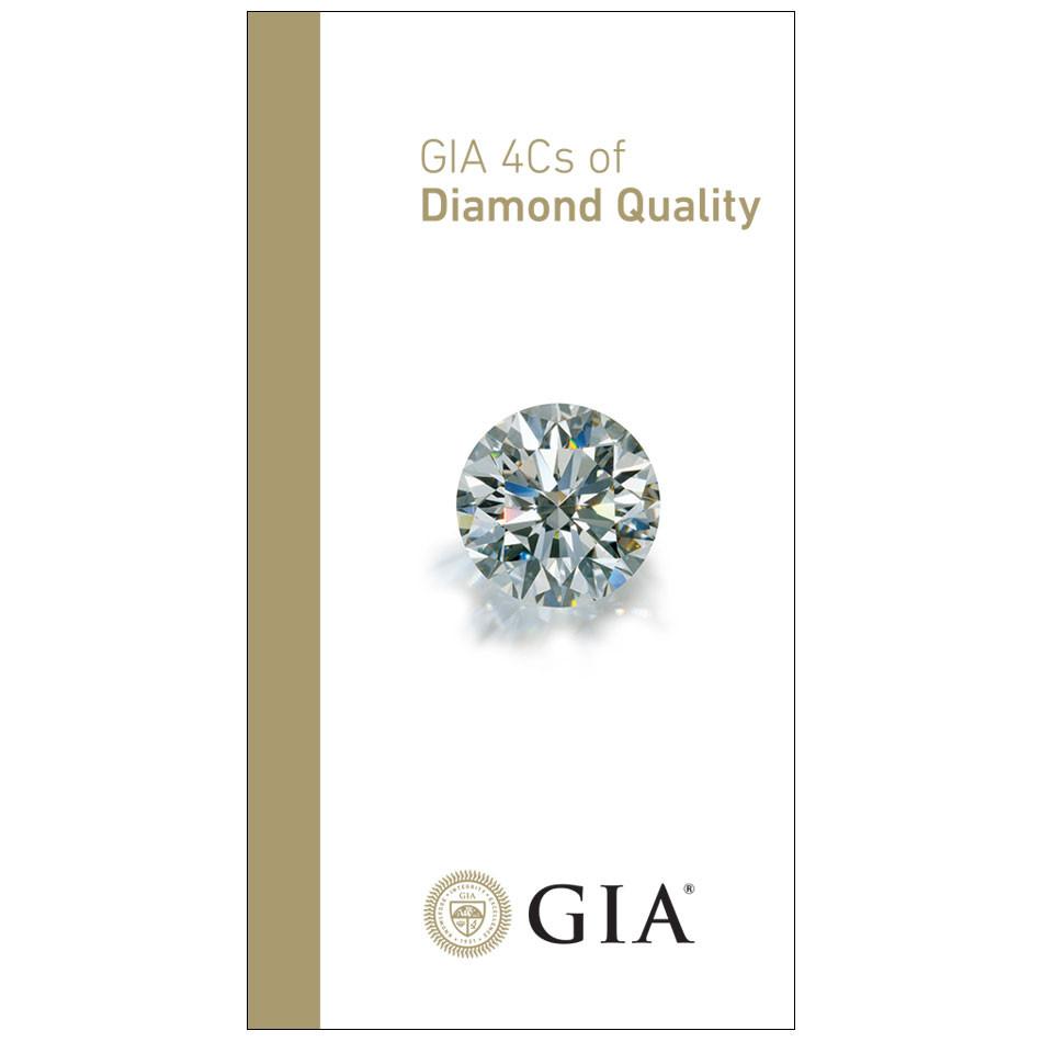 Brochure front with title "GIA 4Cs of Diamond Quality" , diamond, and GIA logo