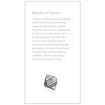 Brochure page with heading "Wonder of Nature", text, and rough diamond