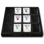 Tray with gem cases